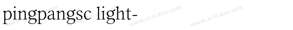 pingpangsc light字体转换
